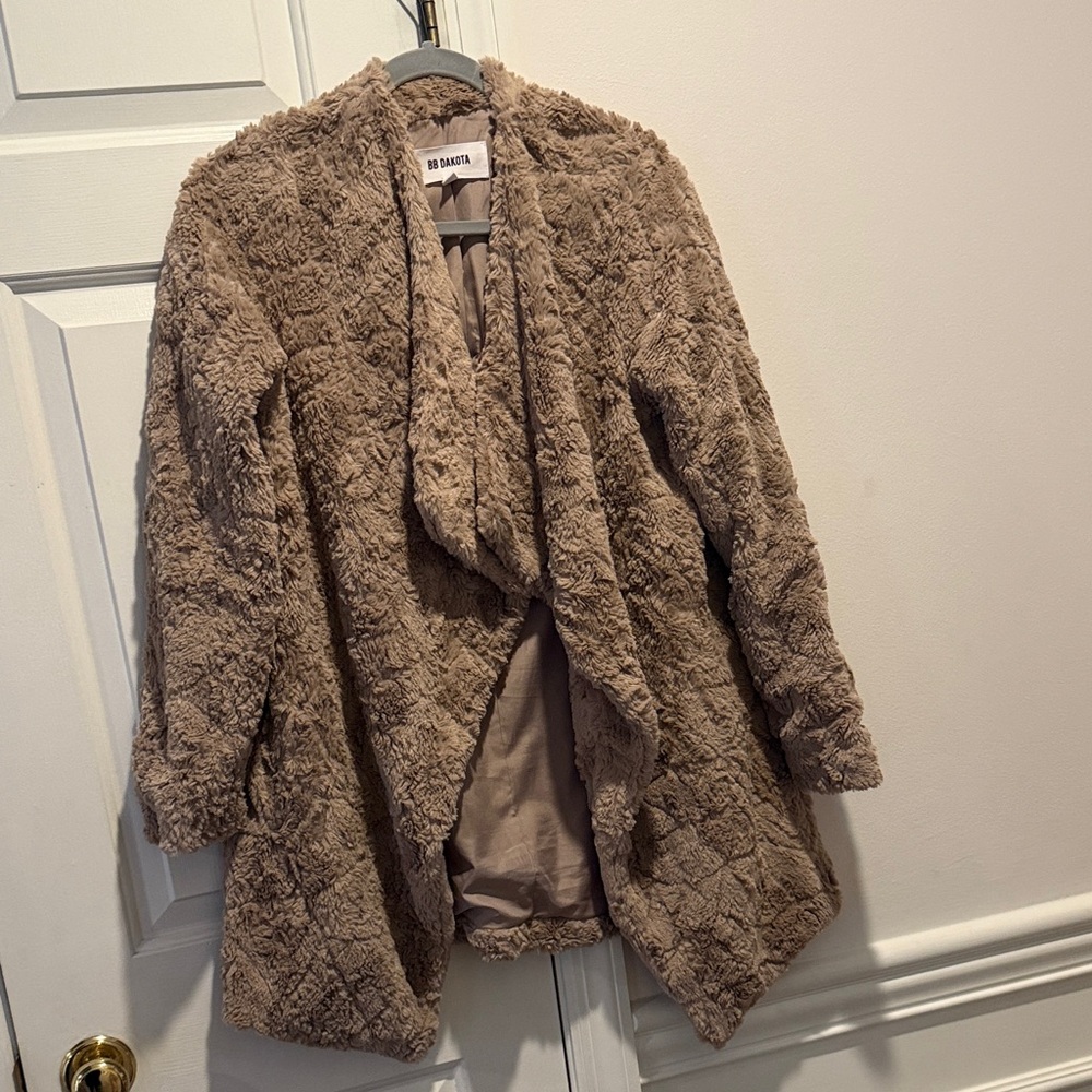 BB Dakota Women's Cozy Brown Teddy Jacket